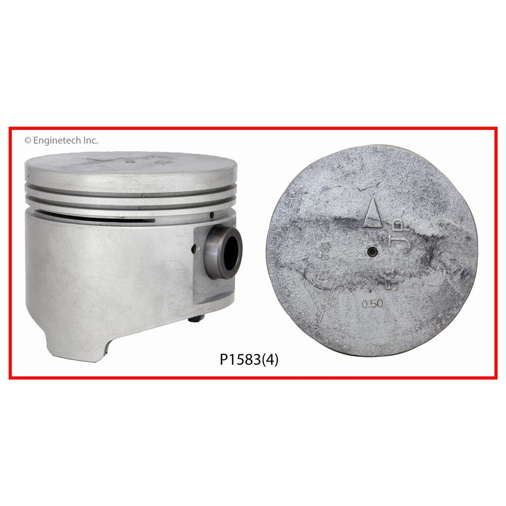 Enginetech P1583(4).75 Engine Piston Set Without Rings for Chrysler 1982-1985 Models