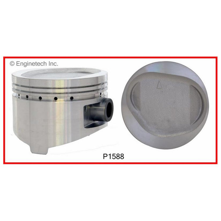 Enginetech P1588(6)STD Engine Piston Set Without Rings for Dodge, Plymouth, Hyundai, and Chrysler Models
