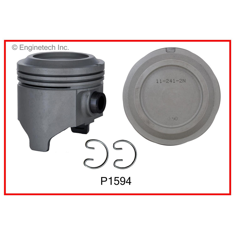 Enginetech P1594(4)STD Engine Piston Set Without Rings for Toyota 4Runner and Celica