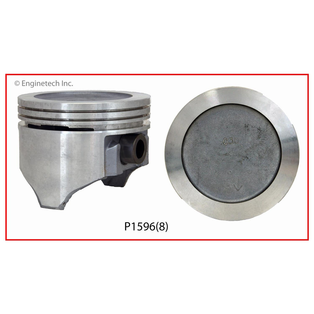 Enginetech P1596(8)060 Engine Piston Set Without Rings for 1977-1979 Pontiac and Buick Models