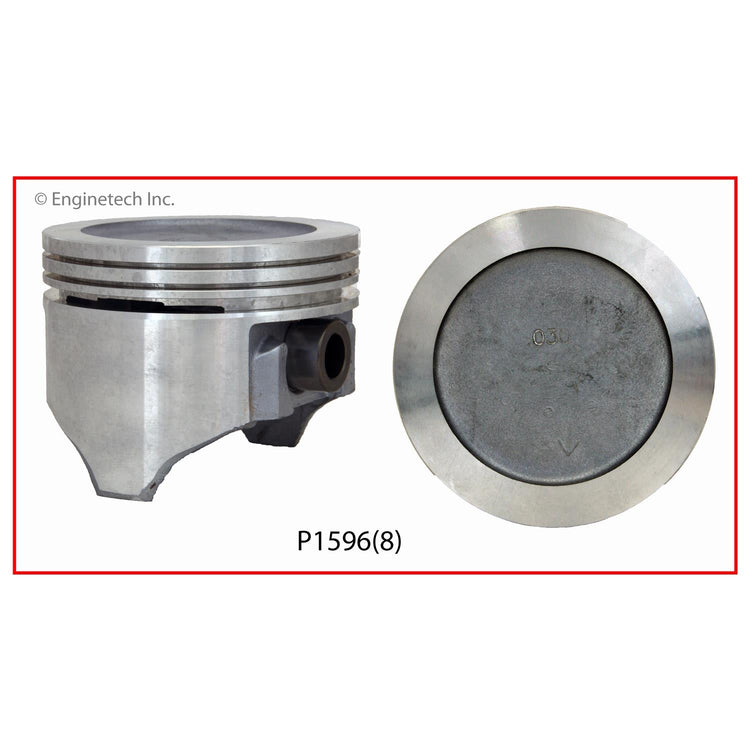 Enginetech P1596(8)060 Engine Piston Set Without Rings for 1977-1979 Pontiac and Buick Models