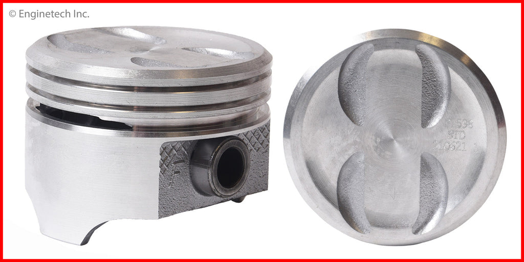 Enginetech P1598(8)040 Engine Piston Set Without Rings for Chevy, Buick, Cadillac Chassis