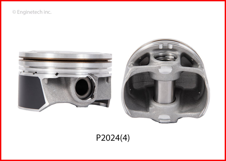 Enginetech P2024(4)020 Engine Piston Set Without Rings for Hyundai and Kia Vehicles
