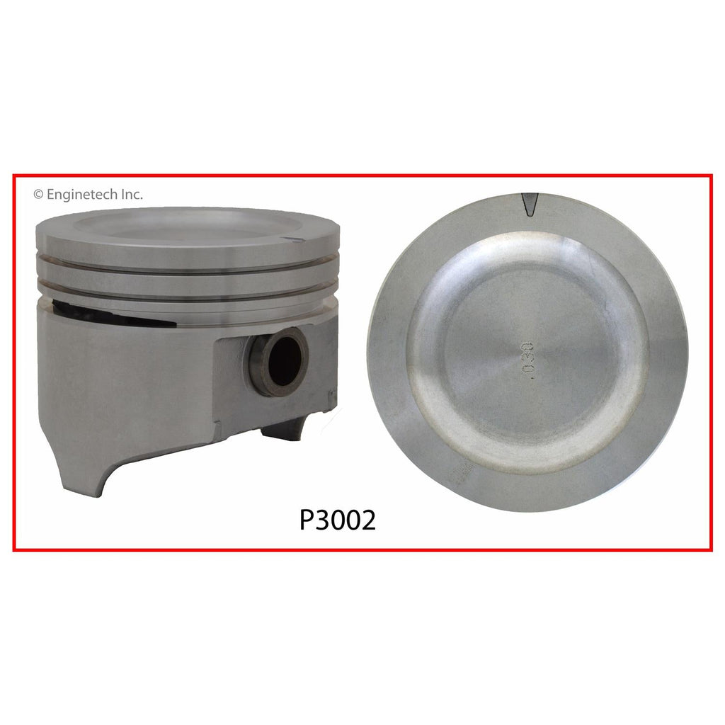 Enginetech P3002(1)STD Engine Single Piston Without Rings for Buick Century (1982-1991)