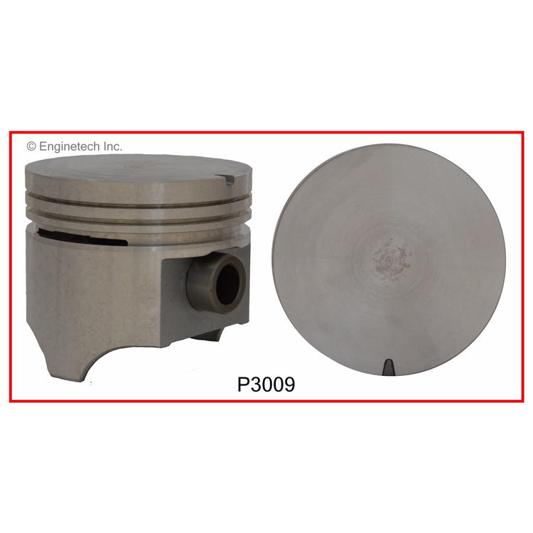 Enginetech P3009(1)STD Engine Single Piston - Without Rings for Buick, Cadillac, and Chevrolet Models