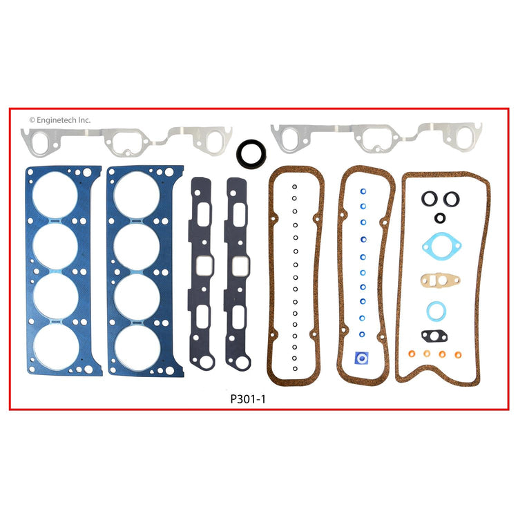 Enginetech P301-1 Engine Full Gasket Set for Pontiac and Buick Vehicles