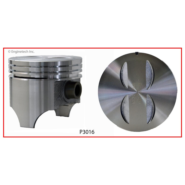 Enginetech P3016(8)060 Engine Piston Set Without Rings for 1962-1965 Pontiac Models