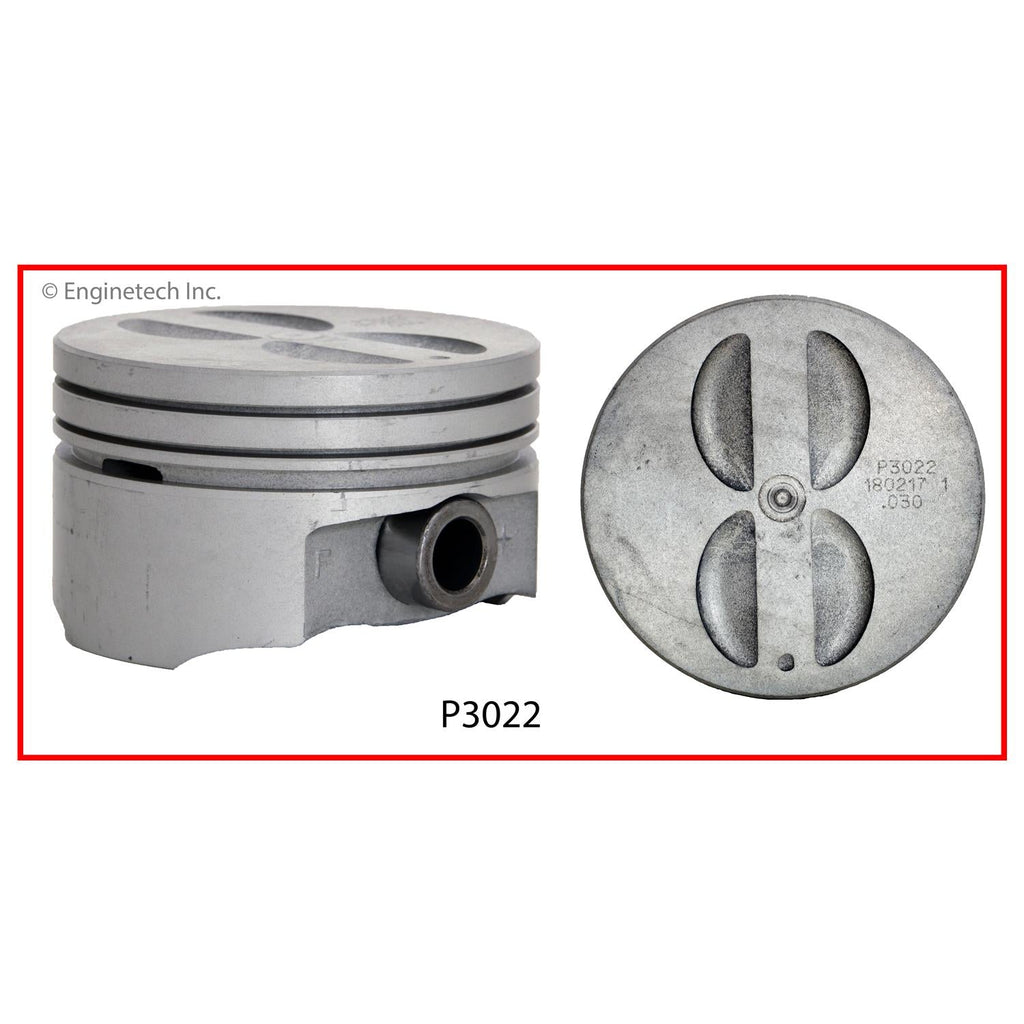 Enginetech P3022(8)040 Engine Piston Set Without Rings for Chevrolet, Buick, Cadillac (1994-1996)