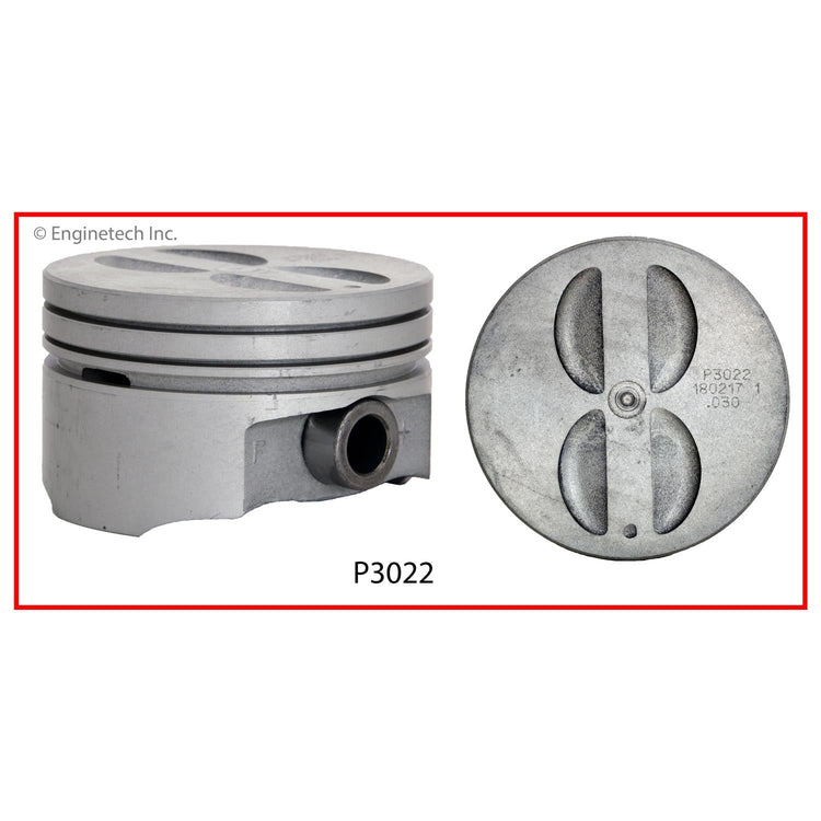 Enginetech P3022(8)040 Engine Piston Set Without Rings for Chevrolet, Buick, Cadillac (1994-1996)
