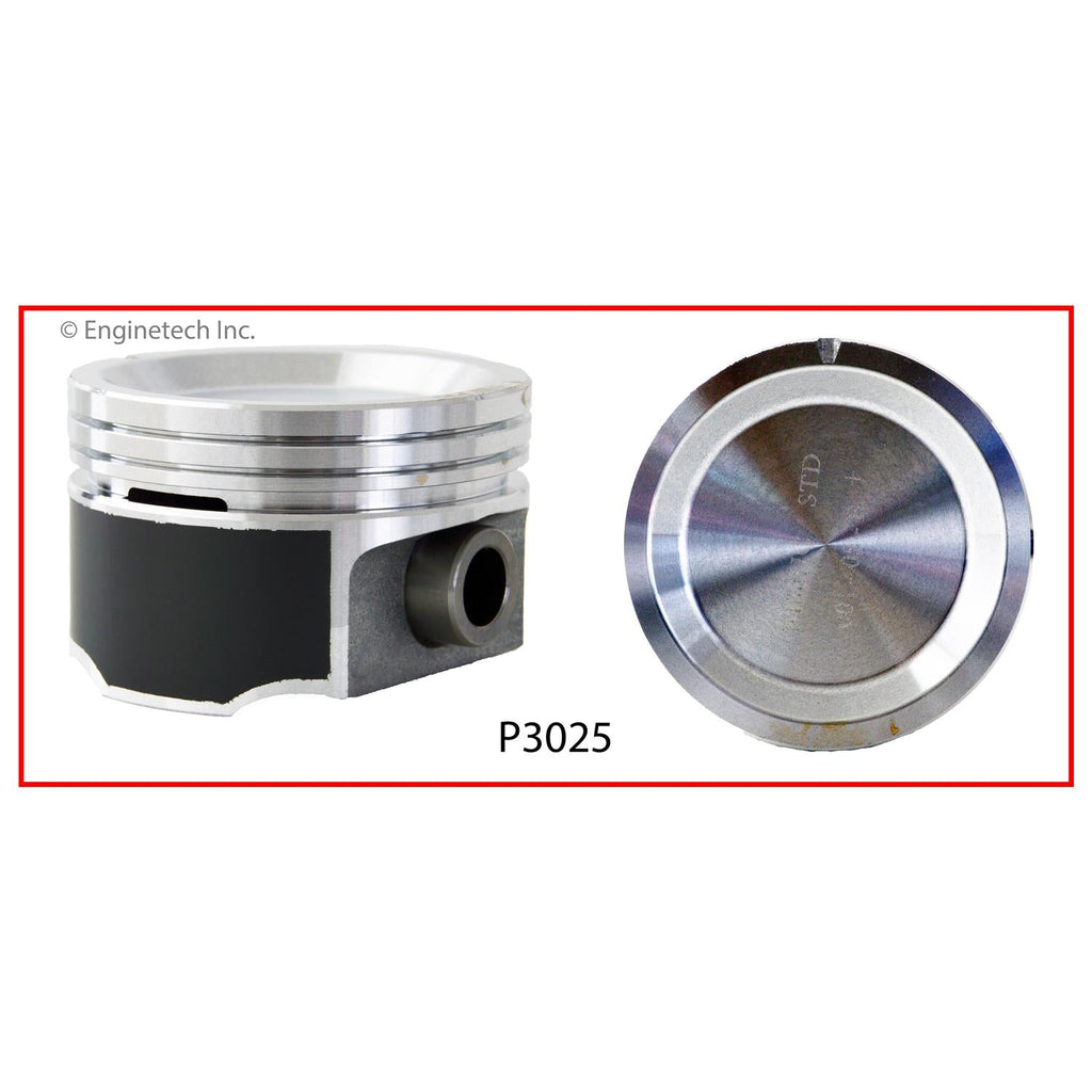Enginetech P3025(6)STD Engine Piston Set Without Rings for Buick Century, Regal, Skylark