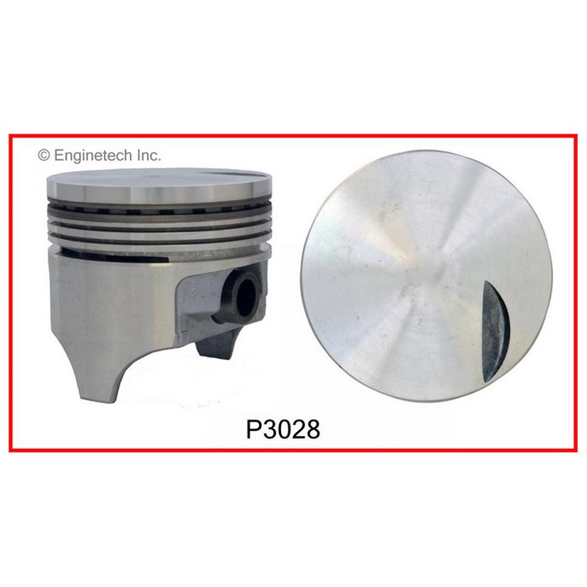 Enginetech P3028(8)040 Engine Piston Set Without Rings for 4.25-Inch Bore Engines