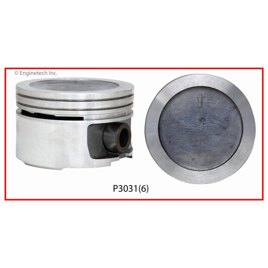 Enginetech P3031(1.75) Engine Single Piston for Chevy Camaro and Pontiac Firebird