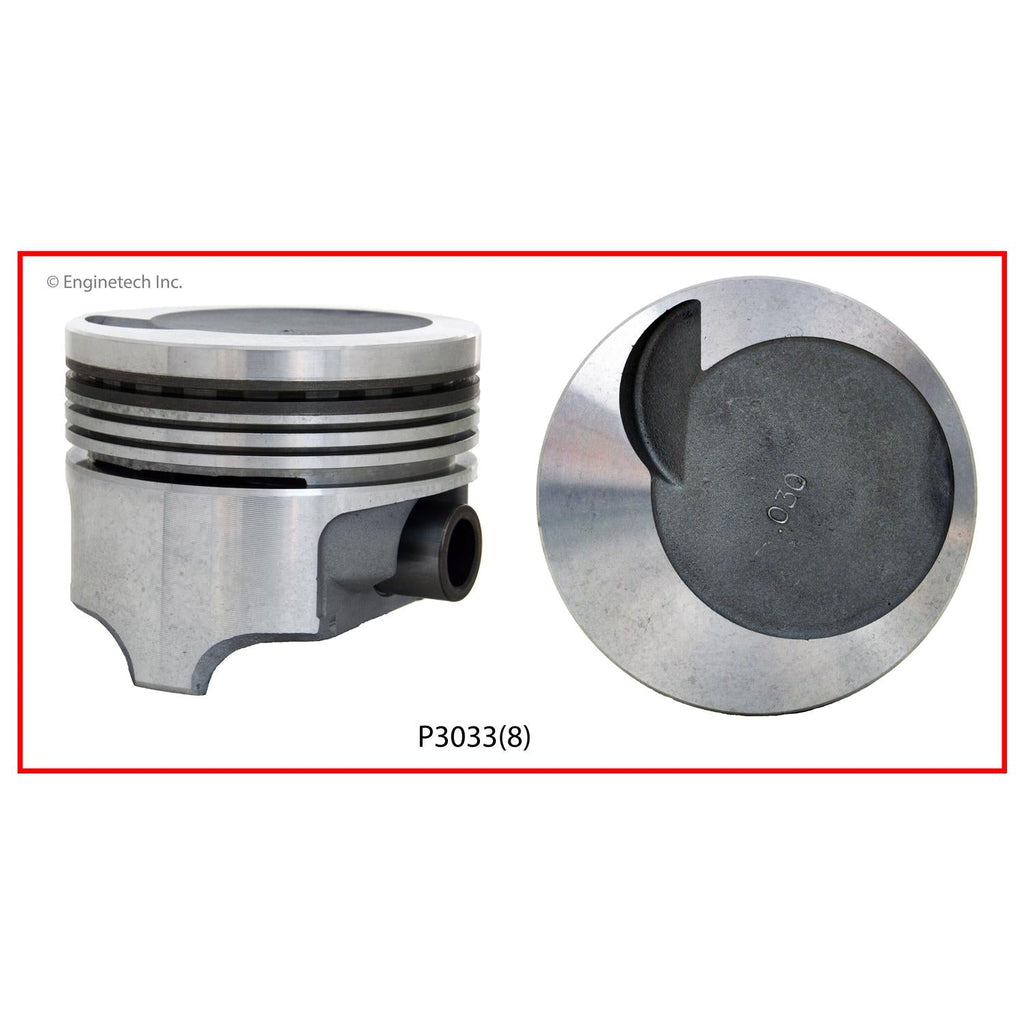 Enginetech P3033(8)060 Engine Piston Set Without Rings for 4.25 Inch Bore Engines