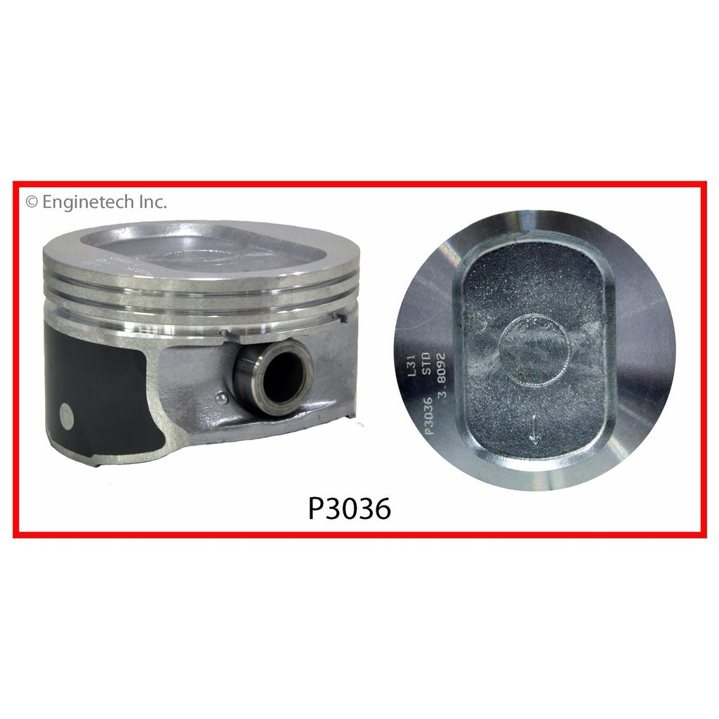 Enginetech P3036(1.75) Engine Single Piston - Without Rings for Ford and Mercury Vehicles