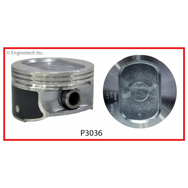 Enginetech P3036(1).50 Engine Single Piston Without Rings for Ford and Mercury Models
