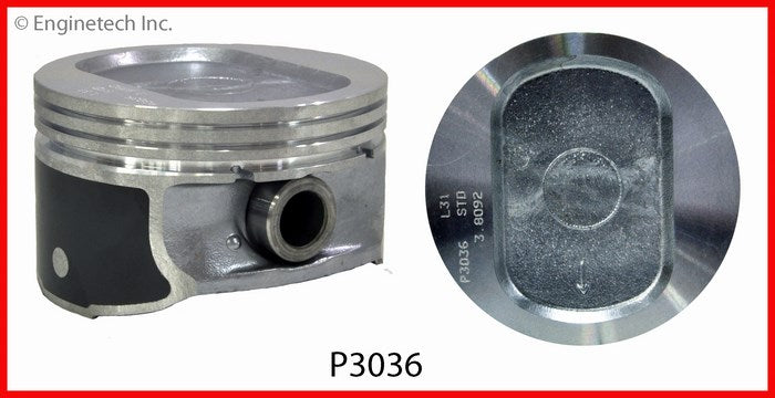 Enginetech P3036(6)STD Engine Piston Set Without Rings for Ford F-150 and More