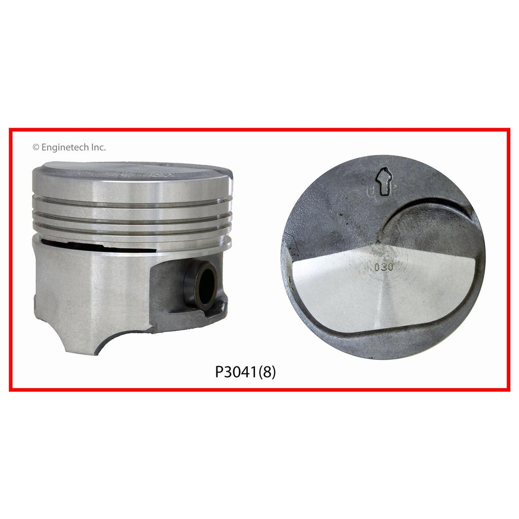 Enginetech P3041(8)060 Engine Piston Set Without Rings for Domestic and Import Engines
