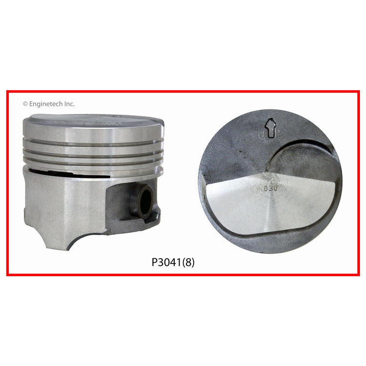 Enginetech P3041(8)060 Engine Piston Set Without Rings for Domestic and Import Engines
