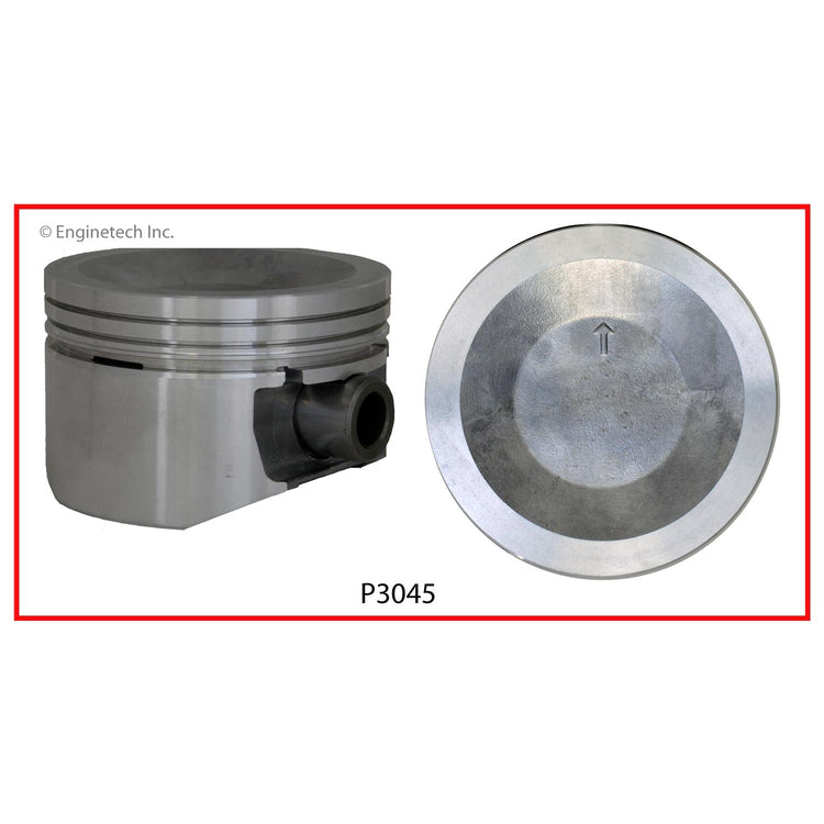 Enginetech P3045(1)STD Engine Single Piston Without Rings for Ford Vehicles