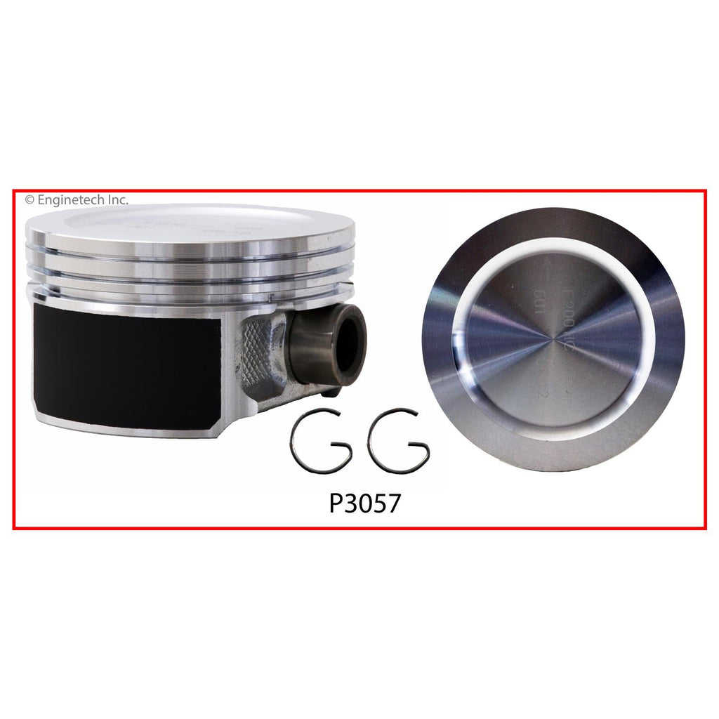 Enginetech P3057(8)STD Engine Piston Set Without Rings for Ford Super Duty and F-Series Trucks
