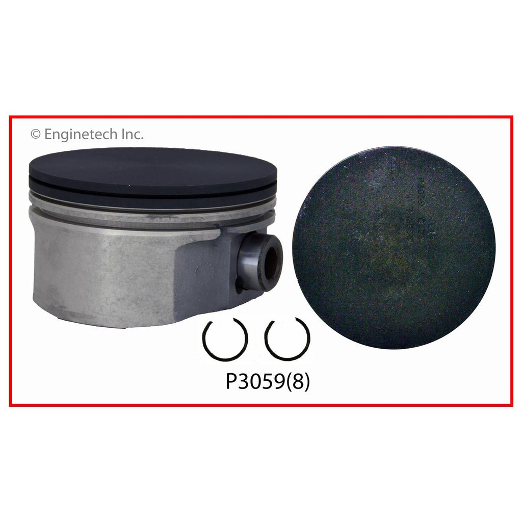 Enginetech P3059(8).50 Engine Piston Set Without Rings for Cadillac and Pontiac Vehicles
