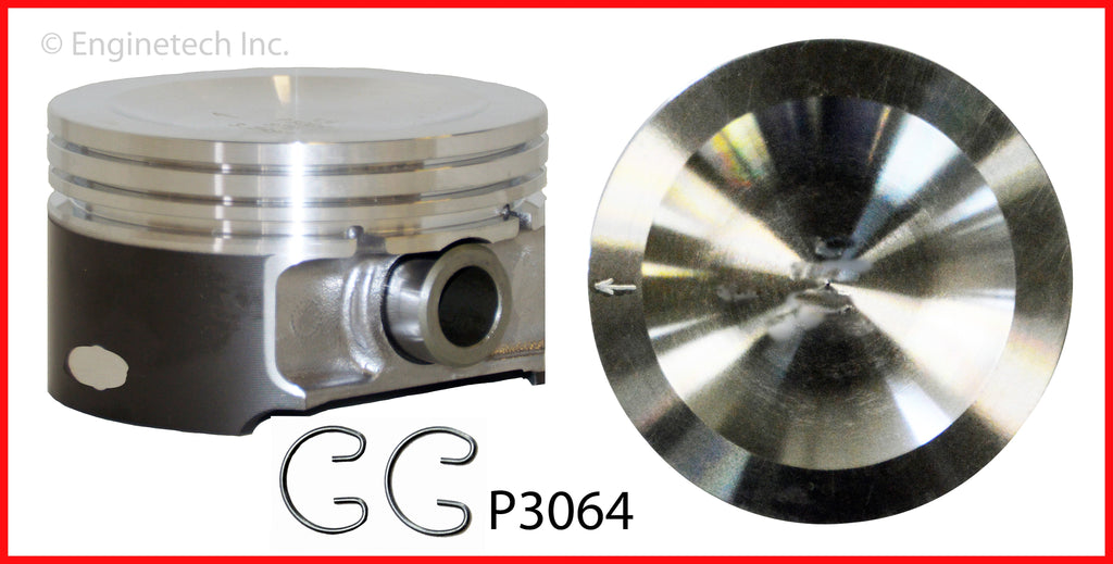 Enginetech P3064(8).50 Engine Piston Set Without Rings for Ford E-150 and F-150 Models