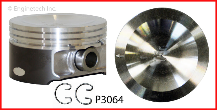 Enginetech P3064(8).75 Engine Piston Set Without Rings for Ford E-150 and F-150 Models