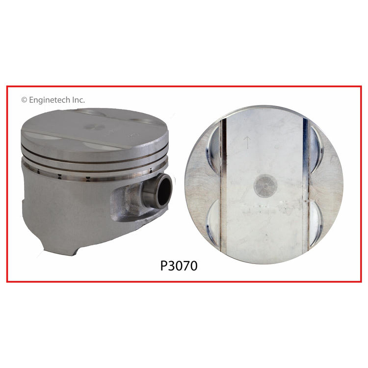Enginetech P3070(1)STD Engine Single Piston Without Rings for Chrysler and Dodge Models