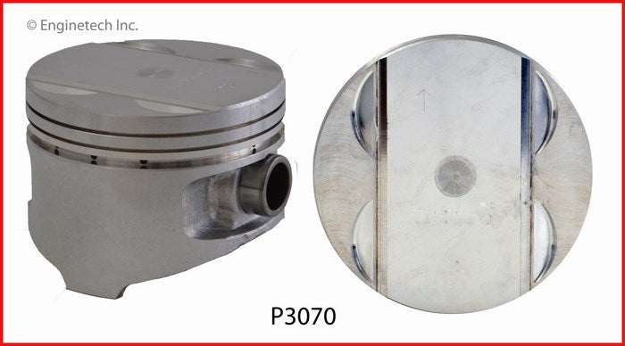 Enginetech P3070(4).50 Engine Piston Set Without Rings for Chrysler and Dodge Sebring & Avenger