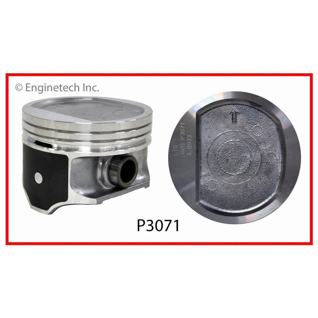 Enginetech P3071(1)030 Engine Single Piston Without Rings for Jeep and Dodge Models