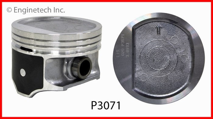 Enginetech P3071(6)STD Engine Piston Set – Without Rings for Jeep Vehicles