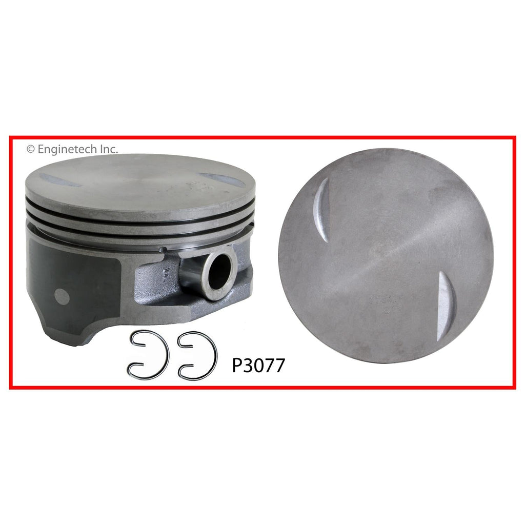 Enginetech P3077(8)060 Engine Piston Set Without Rings for Chevrolet Silverado and GMC Sierra 2004-2007