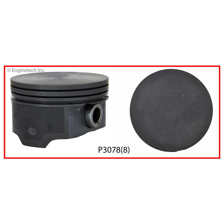 Enginetech P3078(1)STD Engine Single Piston Without Rings for Chevy and GMC 2000-2004