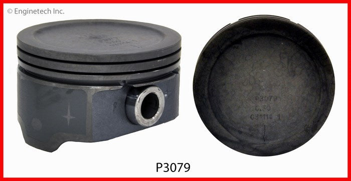 Enginetech P3079(8).50 Engine Piston Set Without Rings for GMC, Chevrolet, Isuzu, Buick, Cadillac
