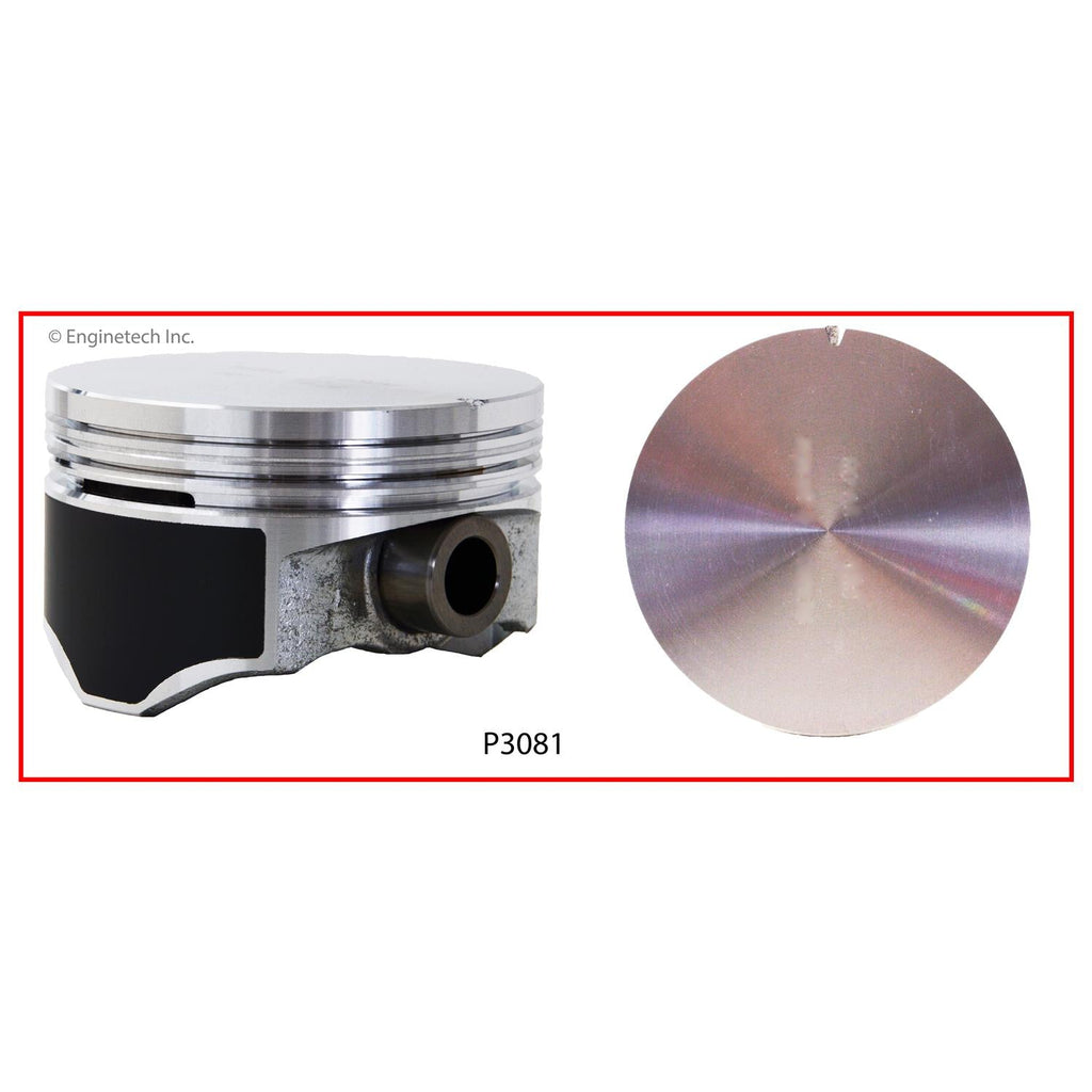 Enginetech P3081(8).75 Engine Piston Set Without Rings for Chevrolet Camaro and Corvette