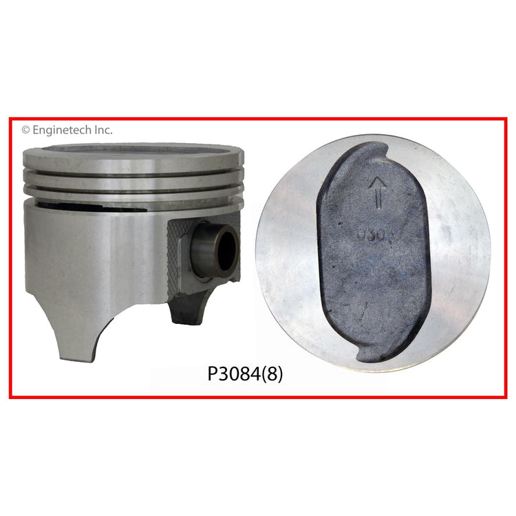 Enginetech P3084(8)030 Engine Piston Set Without Rings for Ford Custom and Country Sedan (1969-1973)