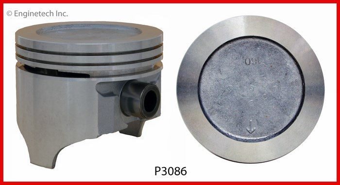 Enginetech P3086(8)030 Engine Piston Set Without Rings for Oldsmobile 442 and 98