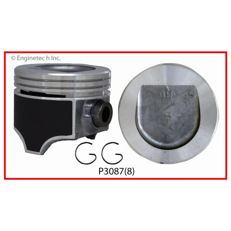 Enginetech P3087(8)030 Engine Piston Set Without Rings for Buick Electra & LeSabre (1985-1989)