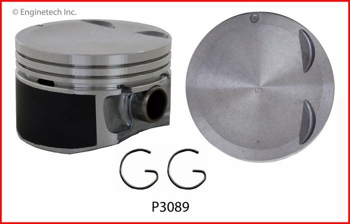 Enginetech P3089(4)STD Engine Piston Set Without Rings for Saturn SC and SL2 Models