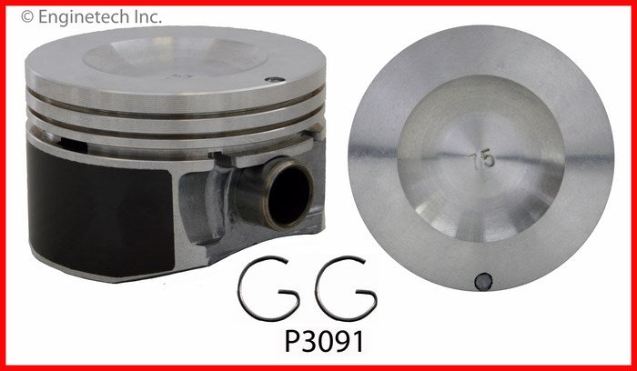 Enginetech P3091(4)STD Engine Piston Set Without Rings for Saturn SC1 and SL Models