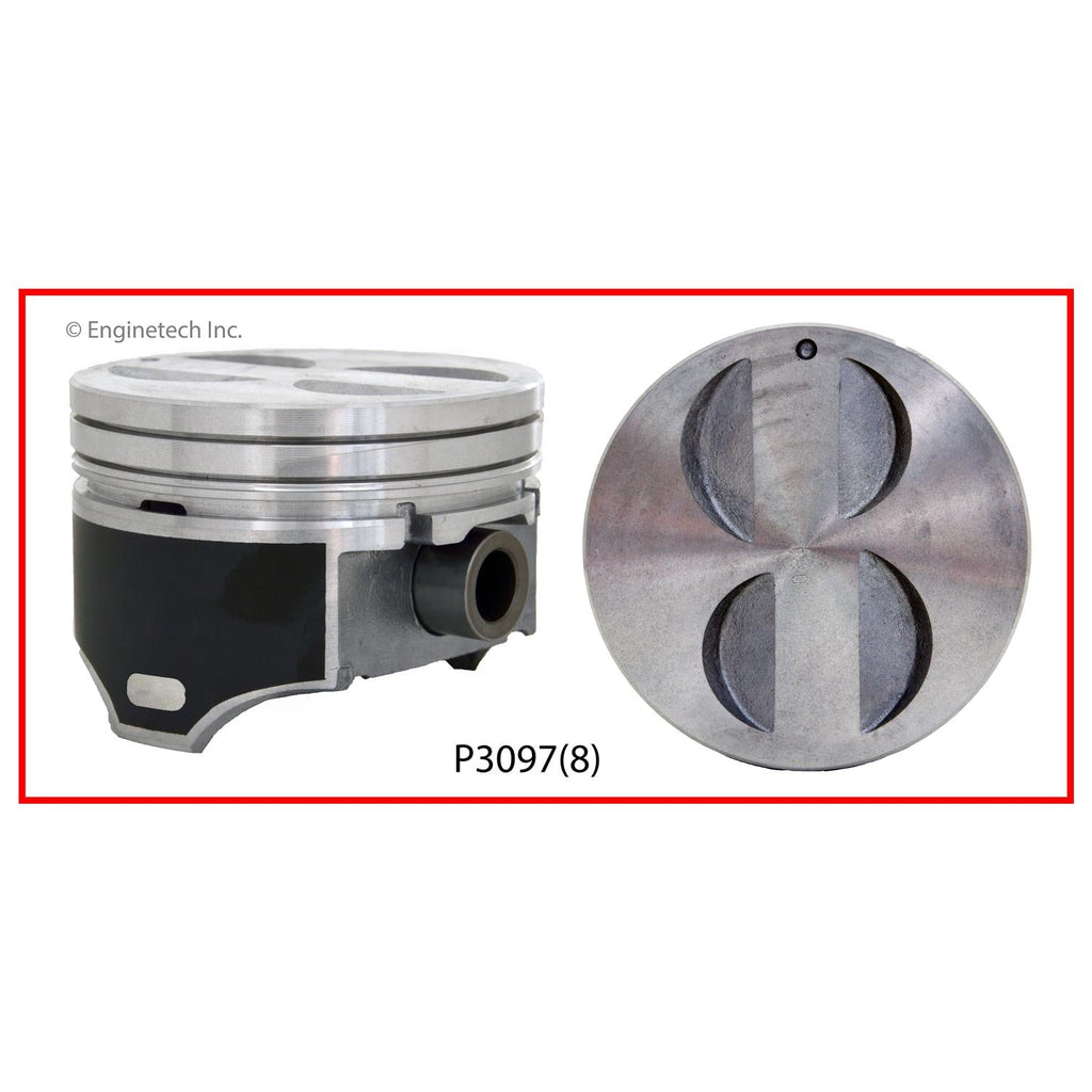 Enginetech P3097(8)STD Engine Piston Set Without Rings for 1996-2000 Ford Models