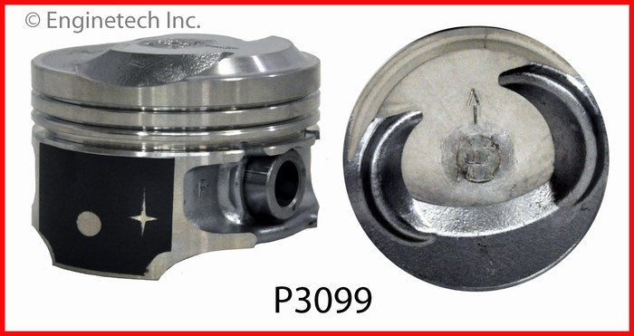 Enginetech P3099(4).75 Engine Piston Set Without Rings for Ford Focus and Escort