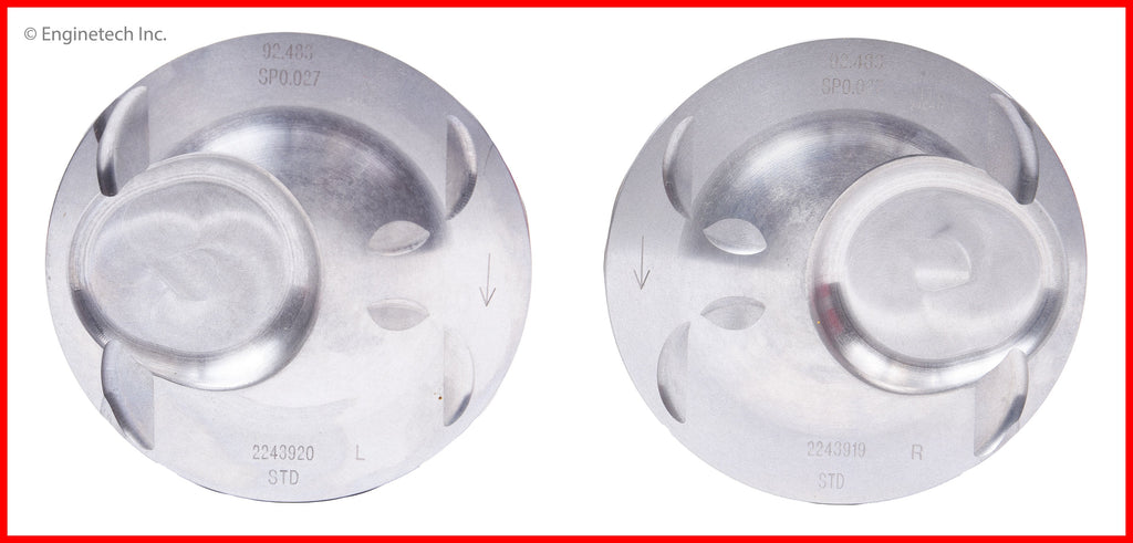 Enginetech P3520(6)STD Engine Piston Set Without Rings for Ford and Lincoln Models