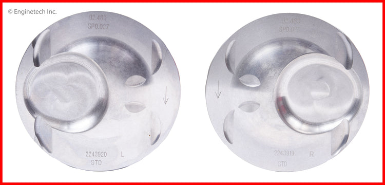Enginetech P3520(6).50 Engine Piston Set Without Rings for Ford and Lincoln Vehicles
