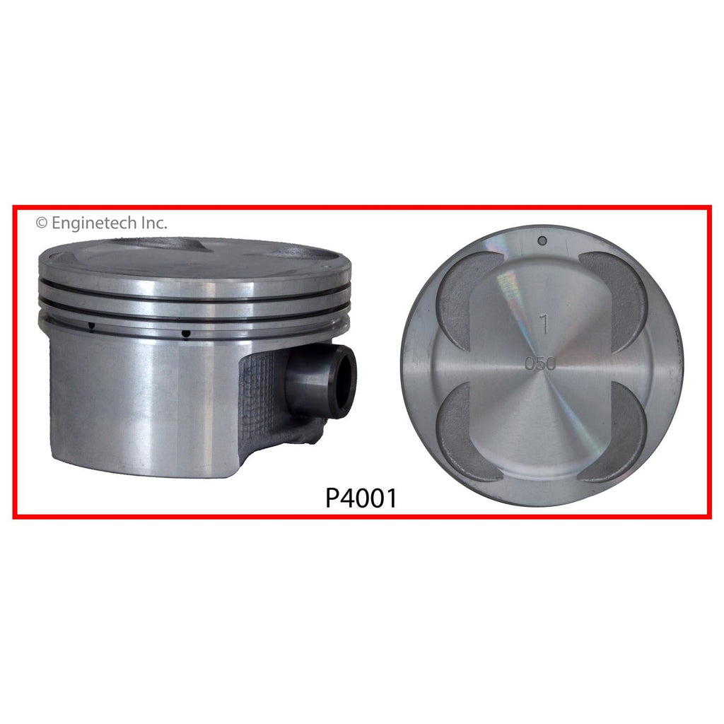 Enginetech P4001(6)STD Engine Piston Set Without Rings for Domestic and Import Engines