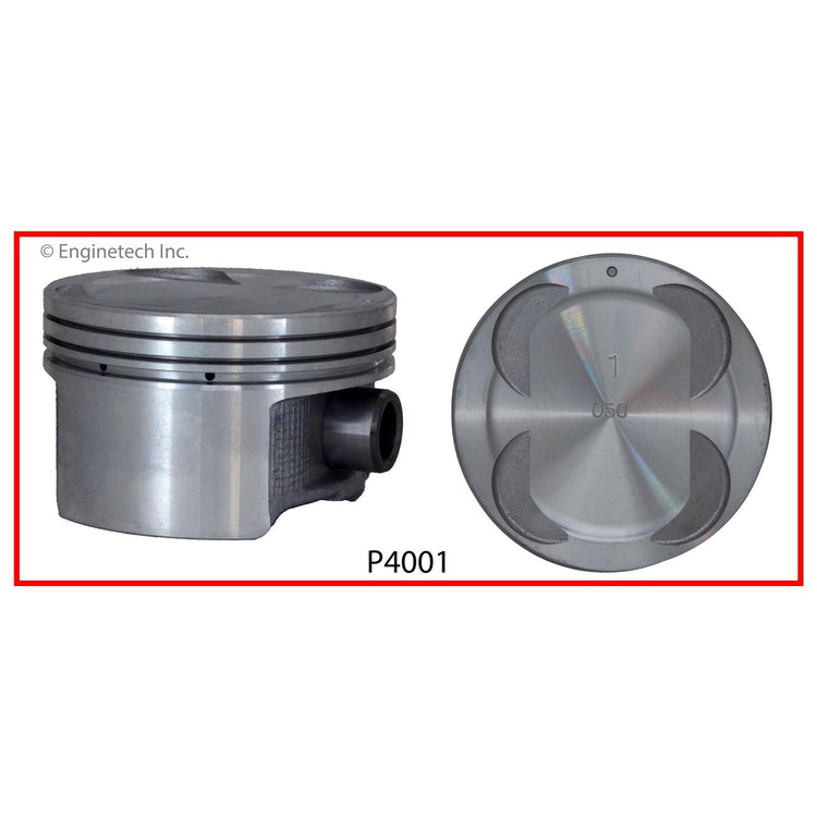 Enginetech P4001(6)STD Engine Piston Set Without Rings for Domestic and Import Engines