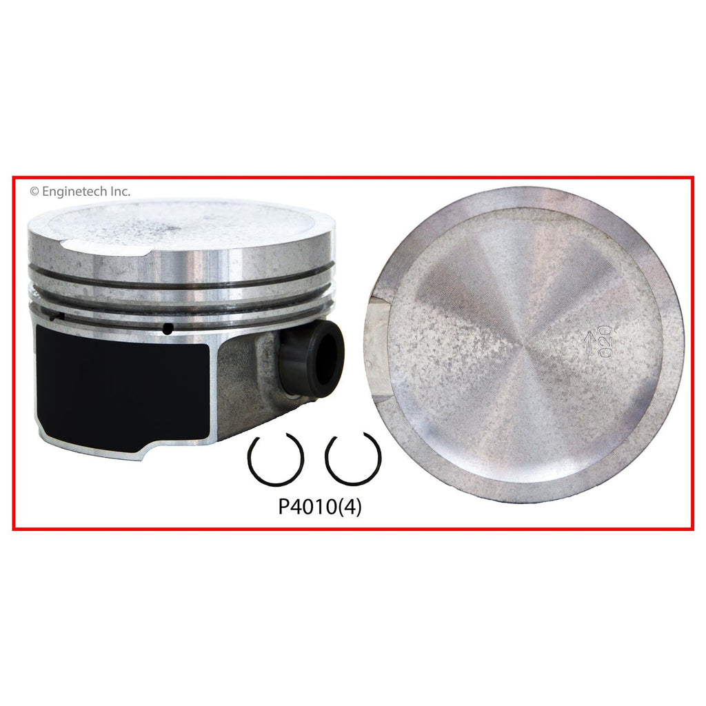 Enginetech Piston Set Without Rings for 1997-2000 Audi A4, Volkswagen Passat, Beetle, Golf, and Jetta