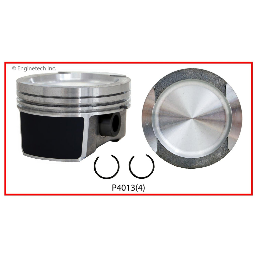 Enginetech P4013(4).50 Engine Piston Set Without Rings for Volkswagen 2001-2006 Models