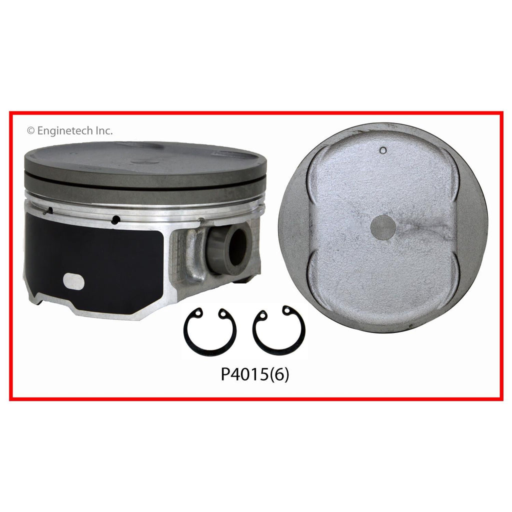 Enginetech P4015(6)STD Engine Piston Set Without Rings for Nissan and Suzuki 2012-2013 Models