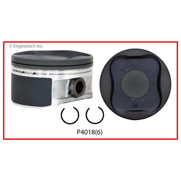 Enginetech Piston Set Without Rings for Toyota Tacoma, 4Runner, Tundra (Part P4018(6)STD)